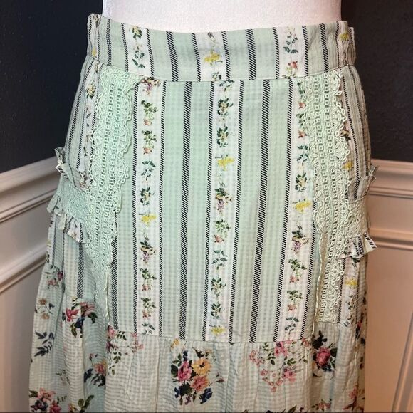 Anthropologie Hemant and Nandita Amour Floral Lace Skirt - Picture 9 of 11